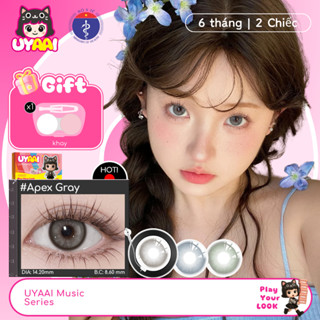  Uyaai Set 1 Cặp Kính Áp tròng MCK1 14.2mm Nhiều Màu Sắc Thời Trang 