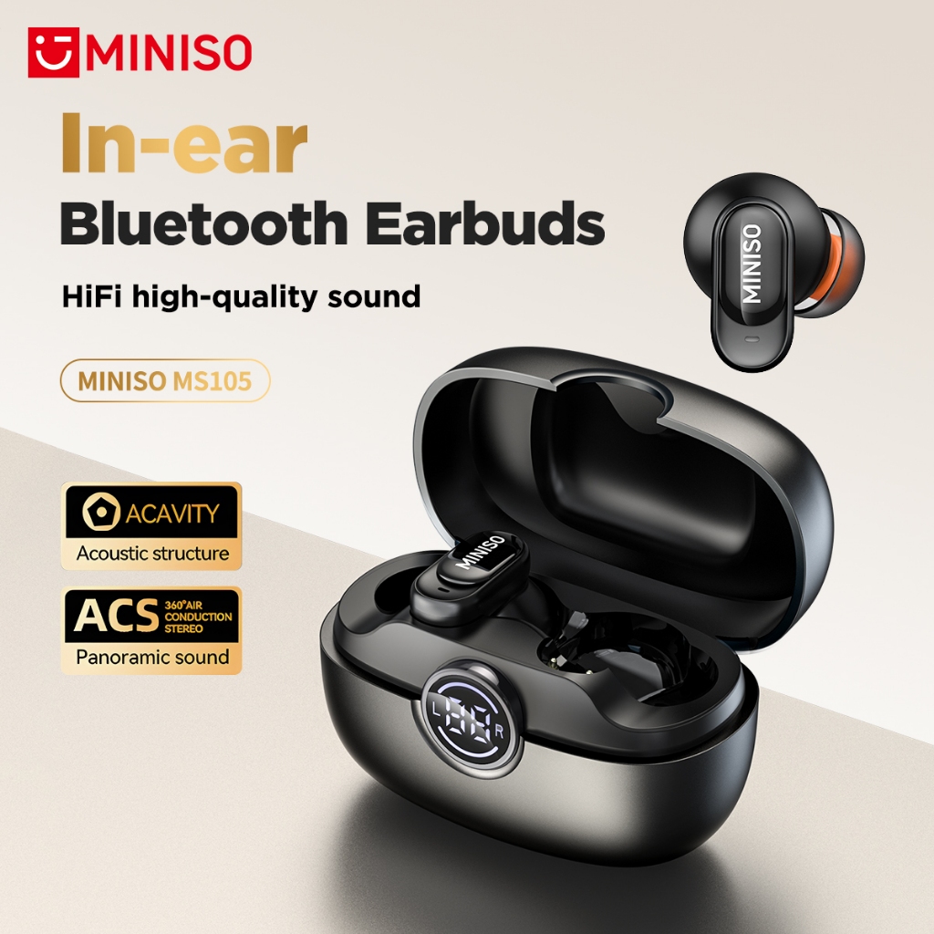 MINISO MS105 AI Video Tai nghe phiên dịch HIFI Tai nghe Bluetooth V6.0 Chống ồn ENC Tai nghe không dây Chống nước IPX5 Tai nghe thể thao | BigBuy360 - bigbuy360.vn