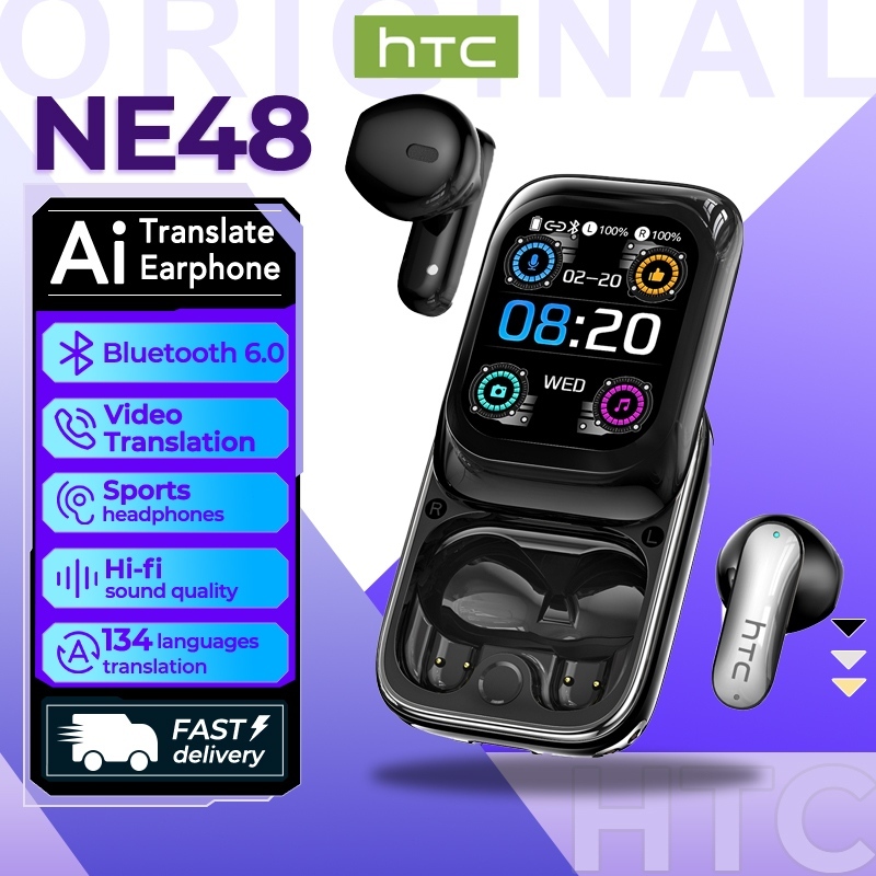 HTC NE48 Tai nghe không dây AI Translator Bluetooth 6.0 Tai Nghe Phiên Dịch AI Dịch 134 ngôn ngữ Màn hình cảm ứng Tai nghe nhét tai Chống ồn Tai nghe nhét tai doanh nhân Chơi game Nhiếp ảnh Có micro | BigBuy360 - bigbuy360.vn