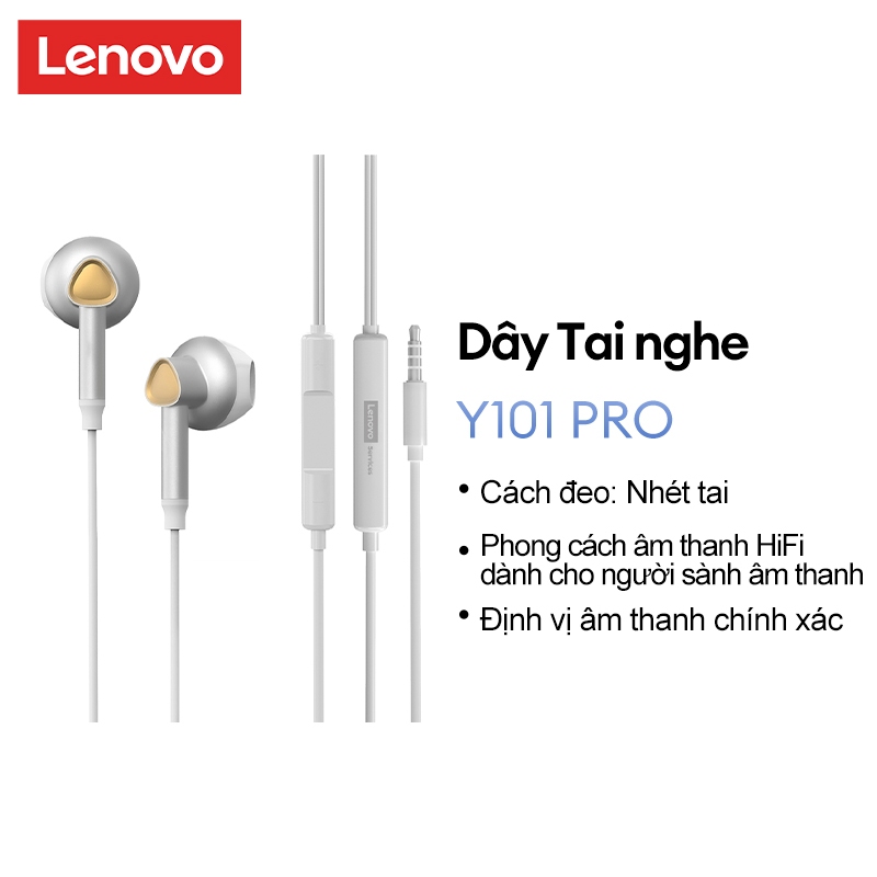 Lenovo Y101and Y101 PRO Giắc cắm 3,5mm Tai nghe có dây đa năng Âm thanh nổi Âm thanh nổi Tai nghe điện thoại | BigBuy360 - bigbuy360.vn