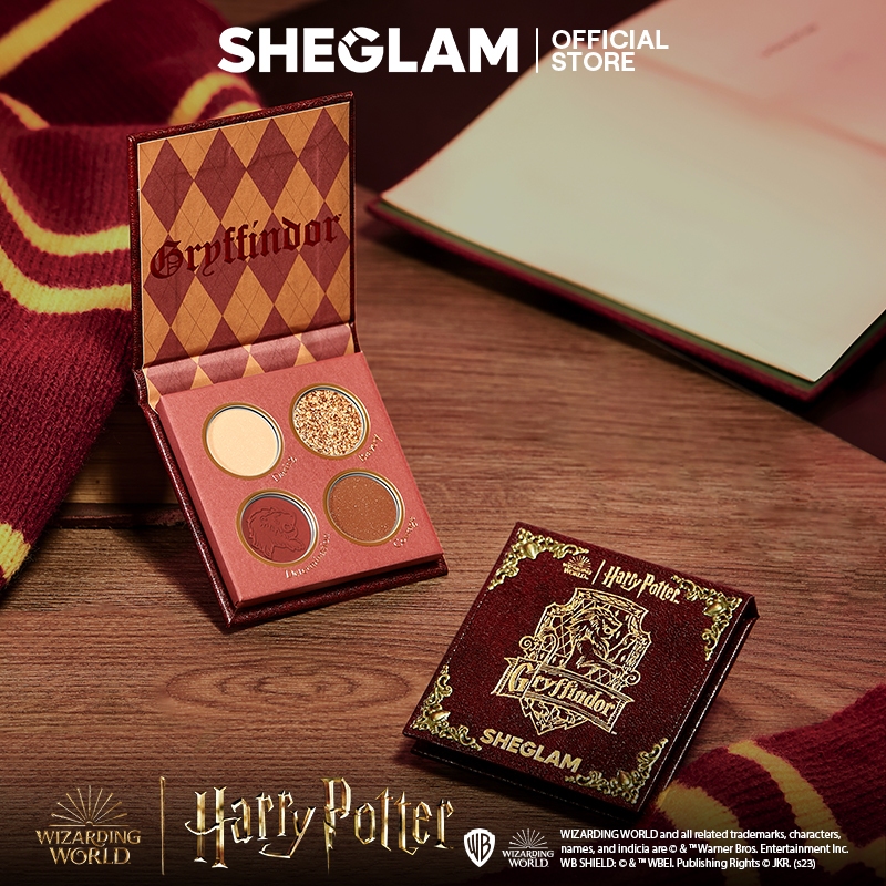 Bảng phấn mắt Harry Potter X SHEGLAM  sắc tông lì và ánh nhũ lấp lánh kèm 4 màu 3.7g