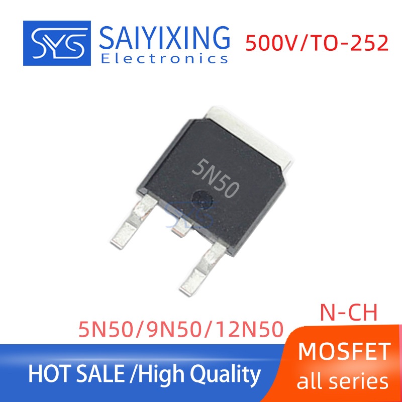 10 CÁI MOSFET 5N50 9N50 12N50 TO-252 Ống hiệu ứng trường 500V 5A 9A 12A Miếng dán Transistor