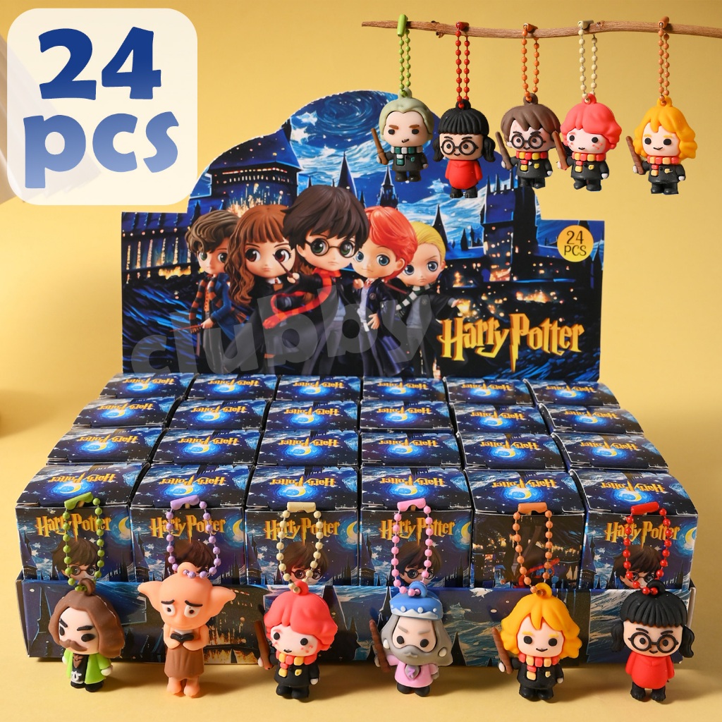 24 Móc khóa Harry potter Hộp Mù mini Draco Malfoy dobby mô hình lucky box Quà Tặng quà cho con trai