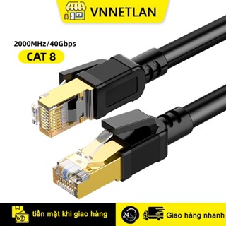 VNNETLAN Cáp mạng LAN Cat8 bấm sẵn 2 đầu dài 1m 3m 5m 10m 15m 20m