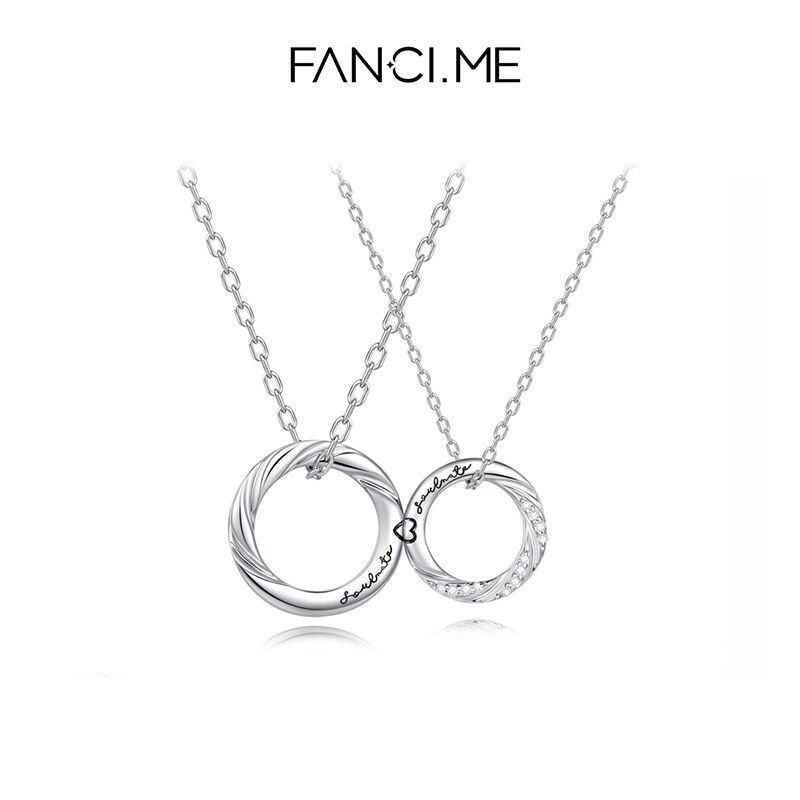 Fanci Me Cặp Đôi Dây Chuyền Tình Yêu, Thiết Kế Tối Giản Sang Trọng, Quà Tặng Sinh Nhật Cho Couple