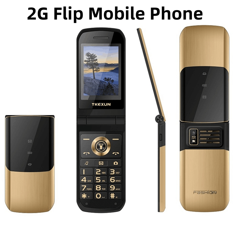Mới Yeemi NK2720 Slim Clamshell 2G Flip Điện Thoại Di Động Dành Cho Người Cao Tuổi Điện Thoại Di Độn