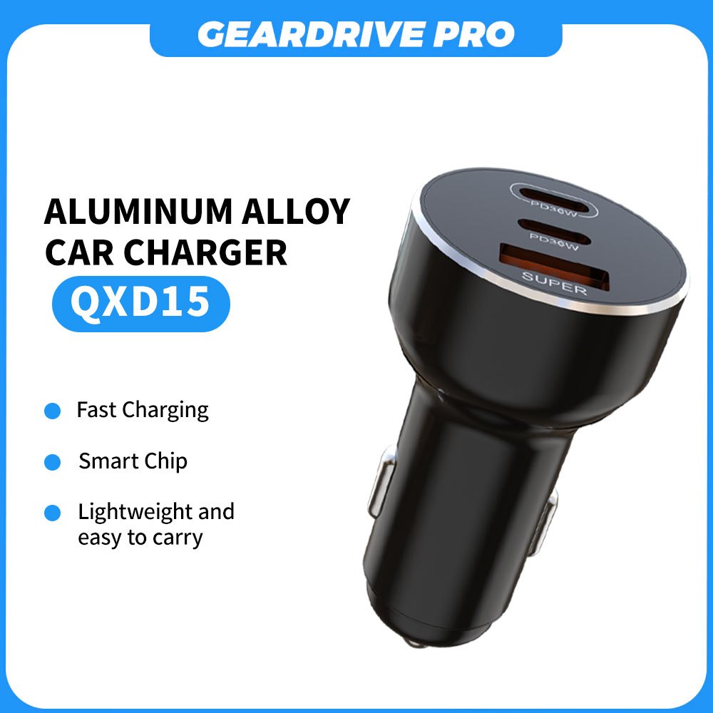 【QXD15】 PD30W Sạc xe nhanh / 3 cổng / USB A Type-C / D QC 3.0 Điện thoại di động / cho điện thoại / 