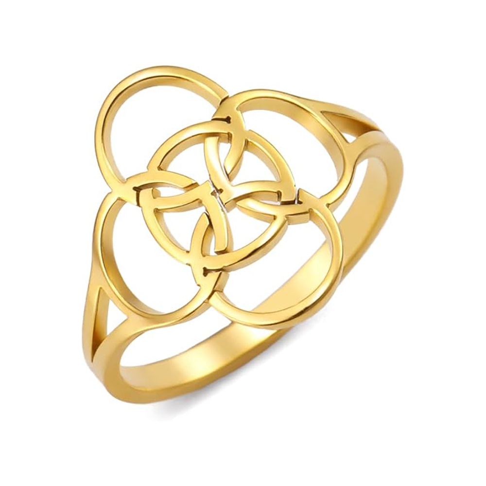 Biểu tượng nhẫn nút thắt Celtic bằng thép không gỉ Trang sức nữ Celtic Ireland