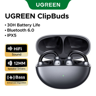  UGREEN ClipBuds Tai nghe không dây Hi-Fi mở tai Bluetooth 6.0 Tai nghe IPX5 12mm Bio-Diaphragm 