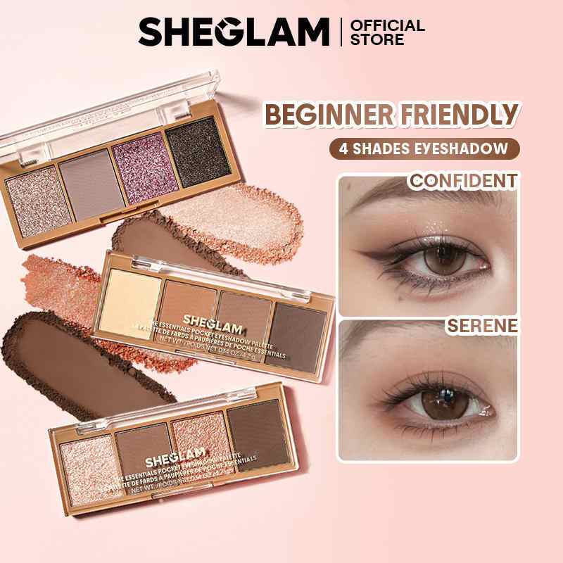 Bảng Phấn Mắt Bỏ Túi SHEGLAM The Essentials 4 Màu Tiện Lợi Dễ Tán