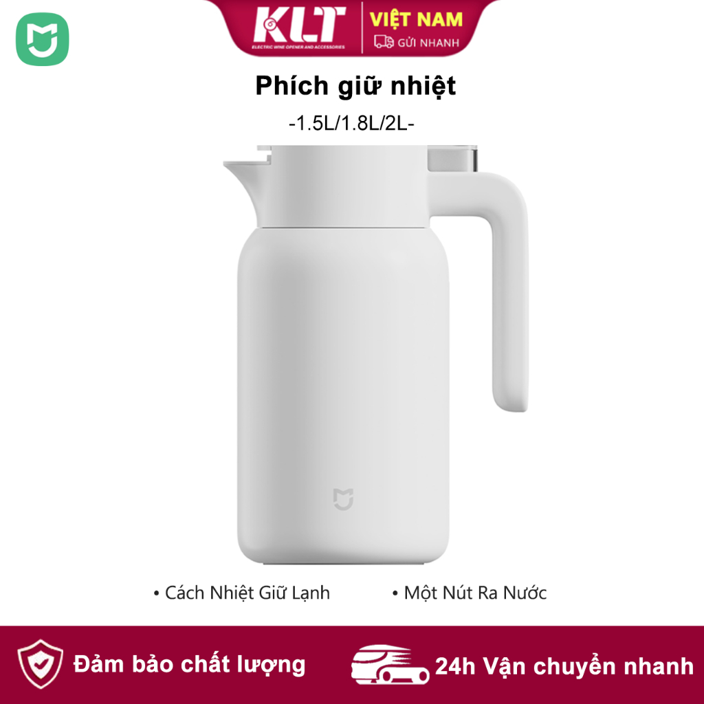 Phích giữ nhiệt Mijia 2 lít Bình đun nước inox 316 Giữ nhiệt lâu dài 24 giờ bình giữ nhiệt