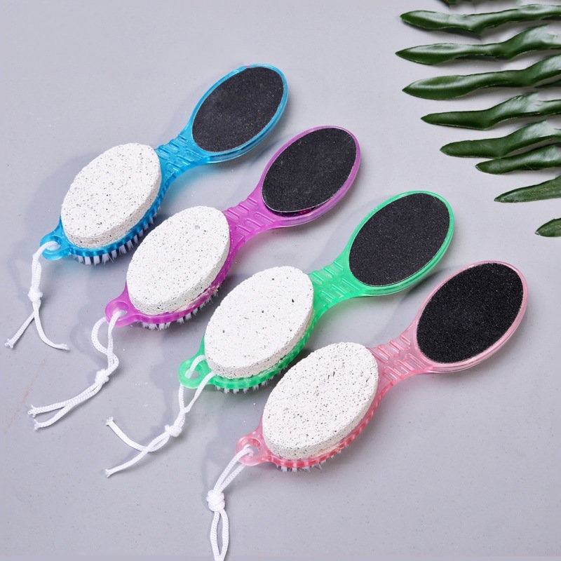 Bàn chải chà chân 4 trong 1 Bàn chải chà chân Máy chà chân Loại bỏ da chết Bàn chải chà chân Bàn chả