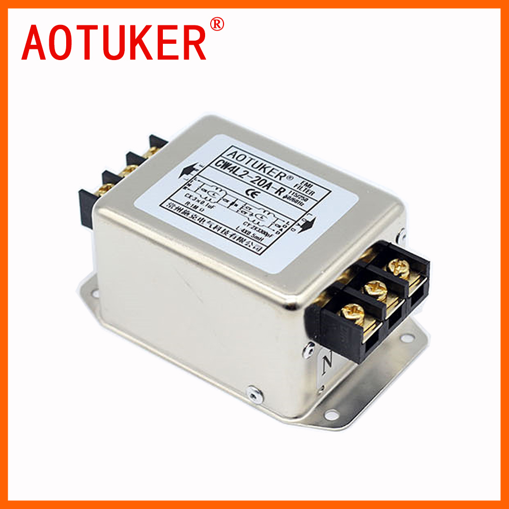 Bộ lọc nguồn EMI 220V Bộ lọc hai giai đoạn một pha Máy lọc điện chống nhiễu [CW4L2-3 / 6 / 10 / 20 /