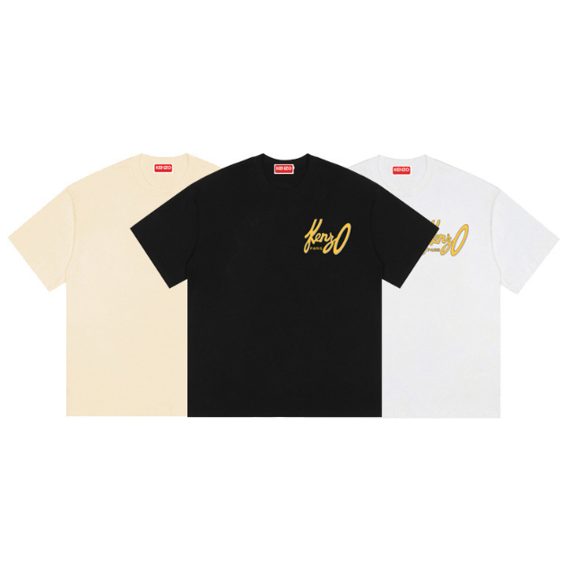 Áo sơ mi ngắn tay cổ tròn in hình KENZO Kenzo Takada unisex