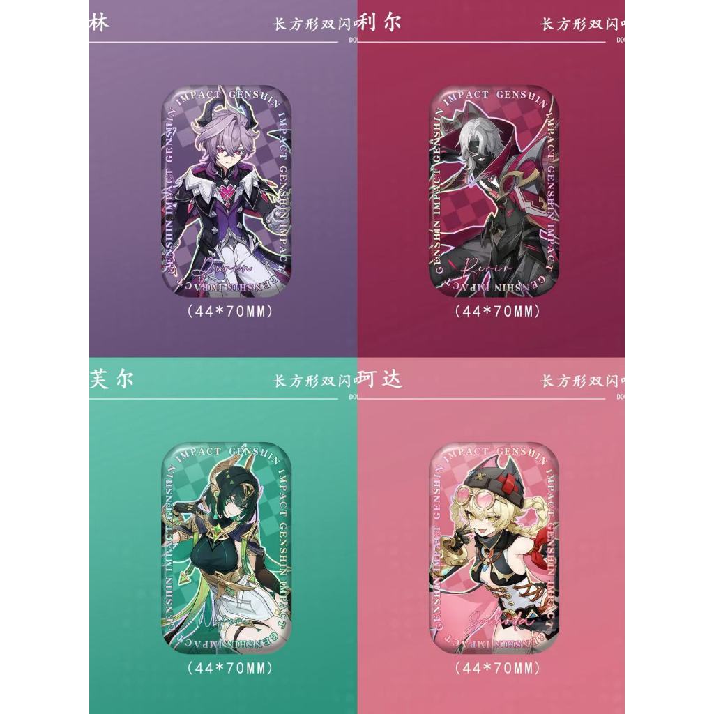 Huy hiệu nút cài áo cosplay anime Genshin với hình Jahoda Aino và Lauma - quà tặng độc đáo cho người