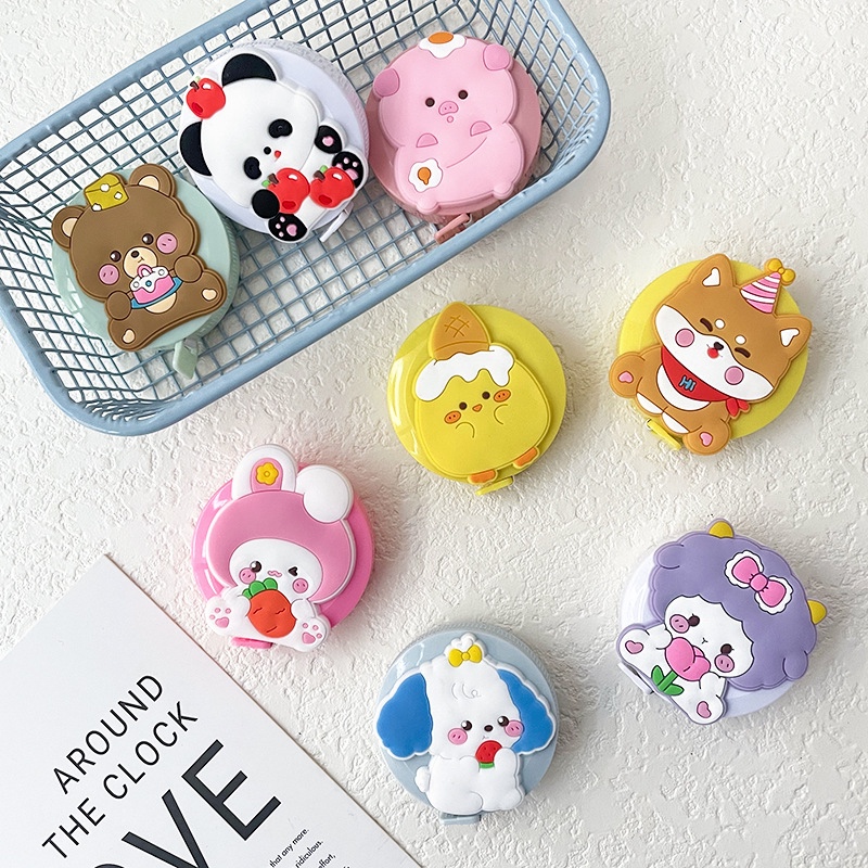 Mới Mini Băng Đo Băng Hoạt Hình Dễ Thương Băng Đo Di Động Thước Đo Eo Di Động Đo Chiều Cao Di Động Đ