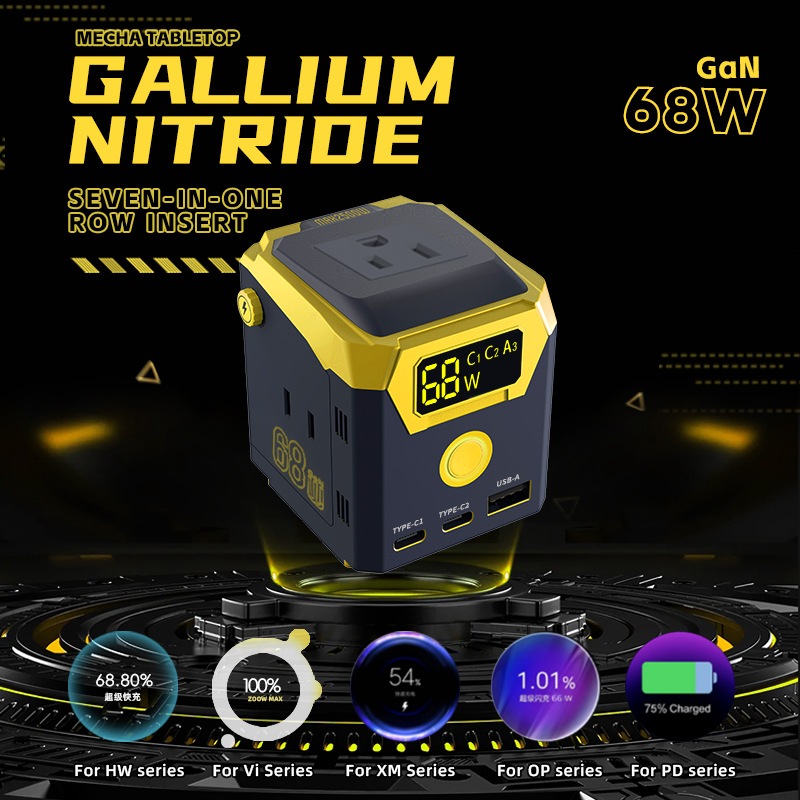 Bộ sạc tường ổ cắm 68W của Mỹ với nhiều cổng đầu ra