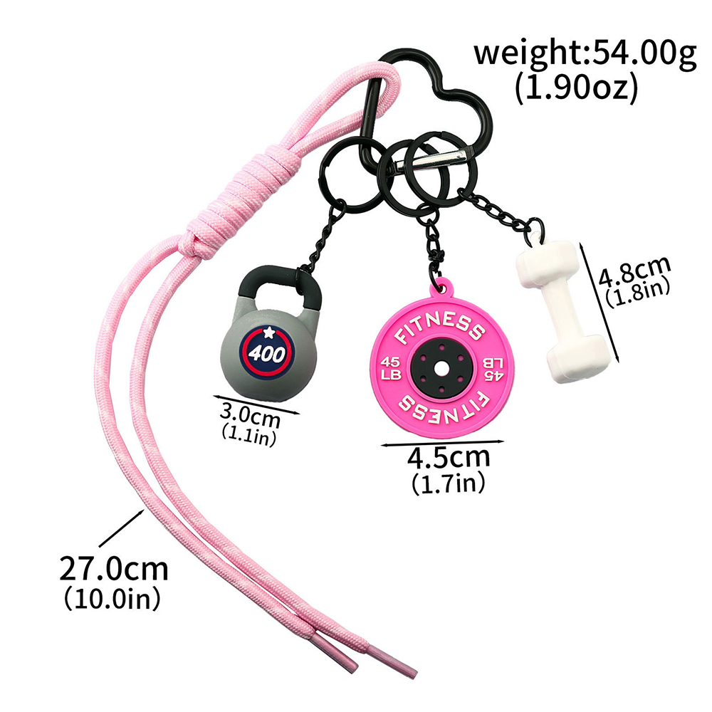 Dành cho những người đam mê tập thể dục: Xoay đầu với móc khóa quyến rũ dành cho nam giới. Từ tạ, tạ