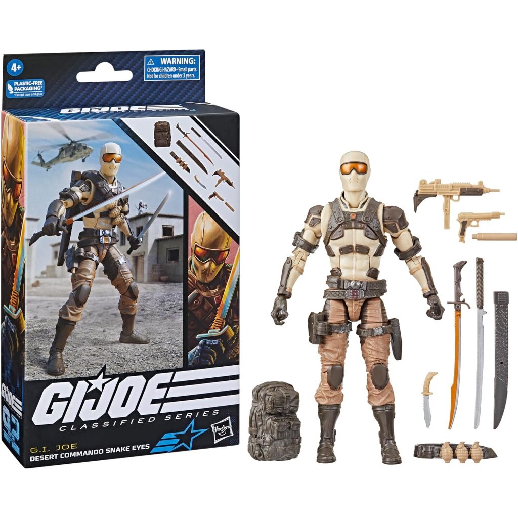 G.I.I.I. Joe Classified Series Desert Commando Snake Eye, sưu tập G.I. Joe Movable Hình, 92, 6 Inch 