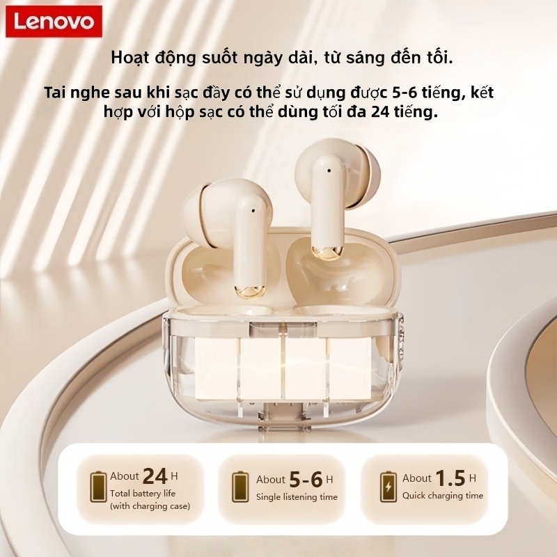 Lenovo EA110 Tai Nghe Bluetooth Pin Trâu Tai Nghe Không Dây Có Micrô Âm Thanh Nổi Siêu Kép Tai Nghe Chơi Game Thể Thao Bluetooth | BigBuy360 - bigbuy360.vn