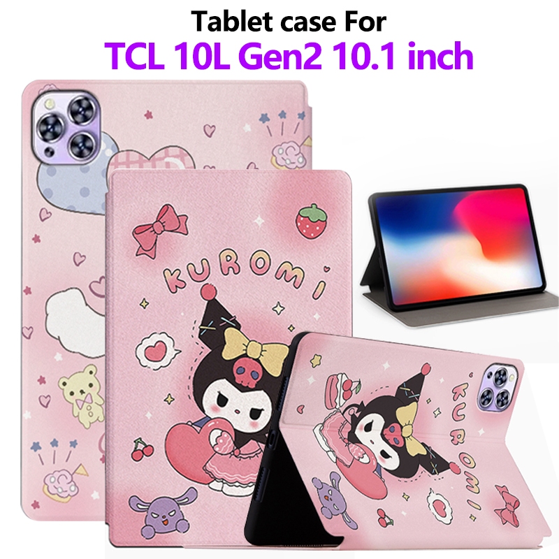 Ốp lưng da hoạt hình dễ thương cho TCL 10L Gen2 10.1 '' 8492A 8491X Vỏ máy tính bảng da PU chất lượn