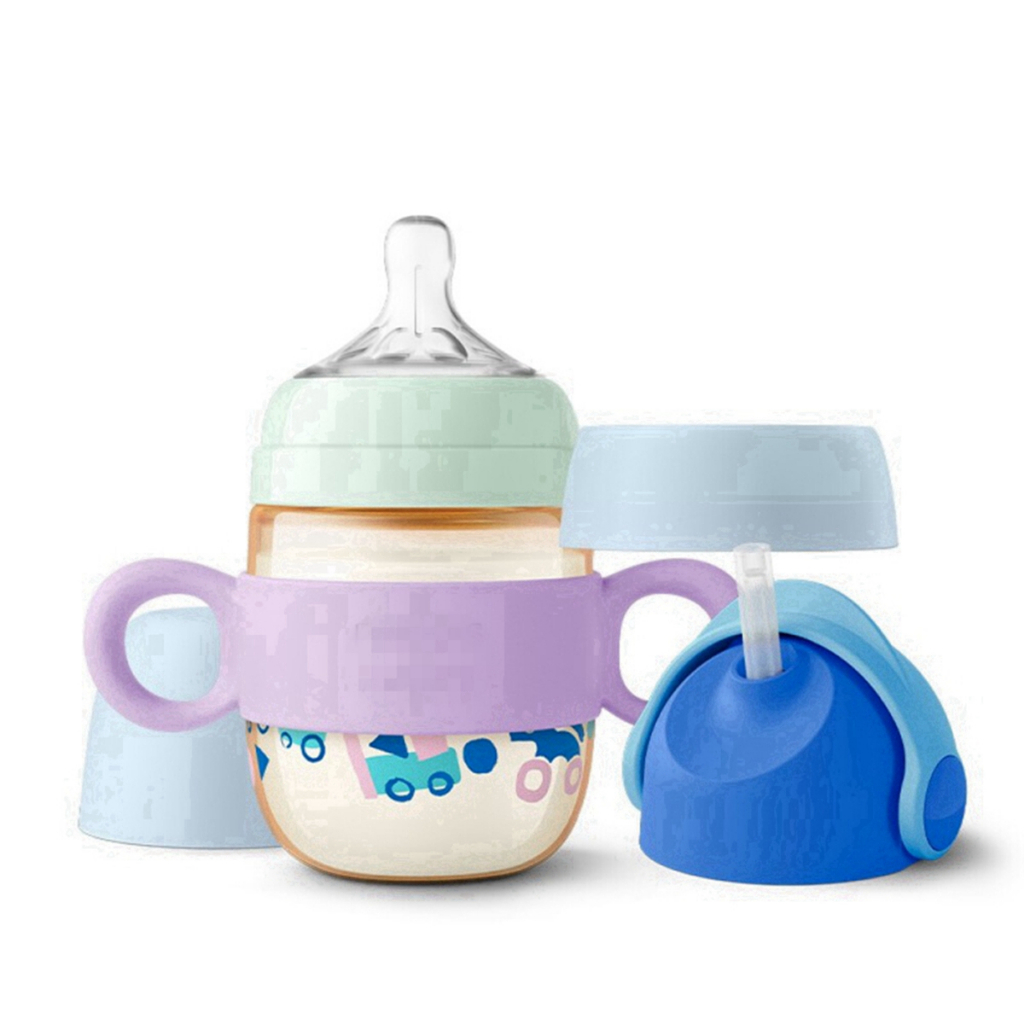 Philips AVENT Baby Straw Cup Cổ Rộng PPSU Hộp Quà Tặng Chai Đa Năng SCF786 / 09