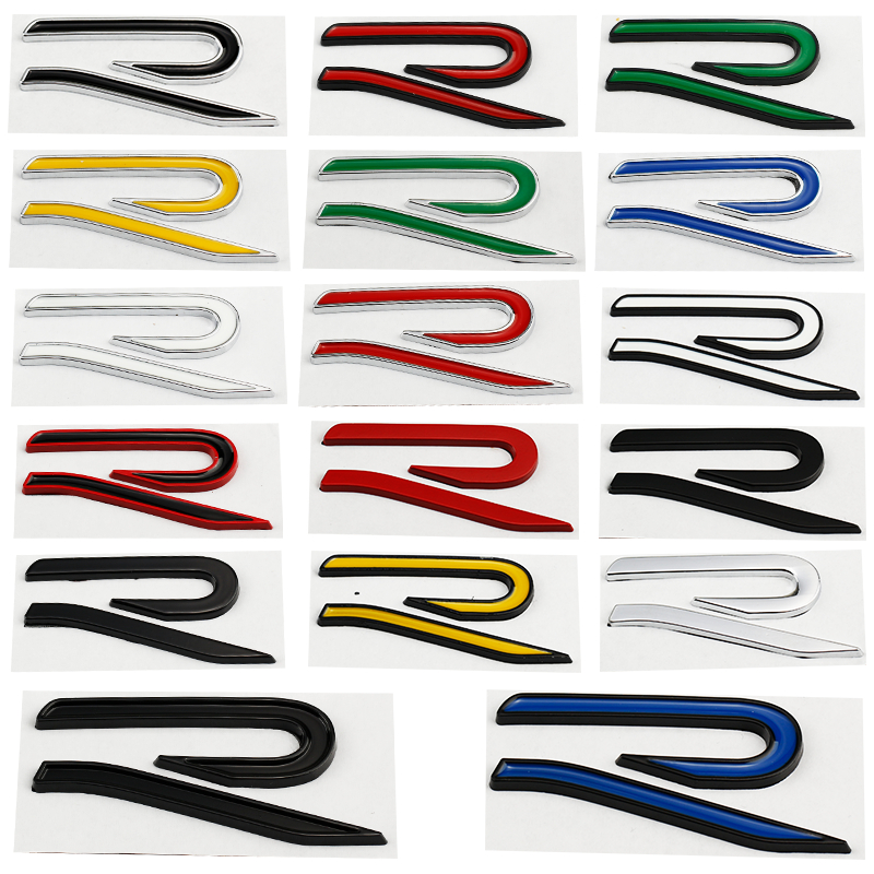 Decal biểu tượng ô tô phía sau kim loại 3D R cho Volkswagen Golf 8 Tiguan L, Atlas X, T-Roc, Atlas