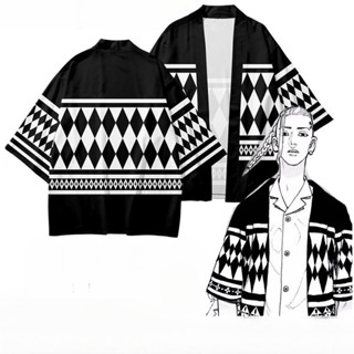 Áo khoác kimono tay ngắn in họa tiết anime Tokyo Revengers 3D cá tính thời trang