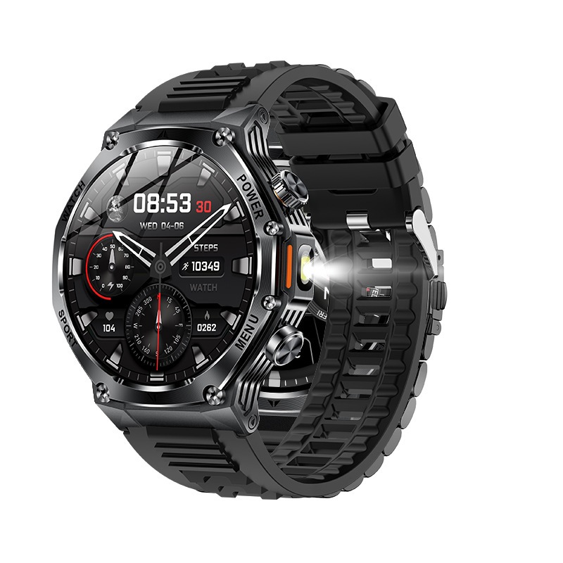 Đồng hồ thông minh AK82 800mah Pin lớn Đồng hồ gọi Bluetooth 1.8 Inch Màn hình HD Đèn pin thể thao