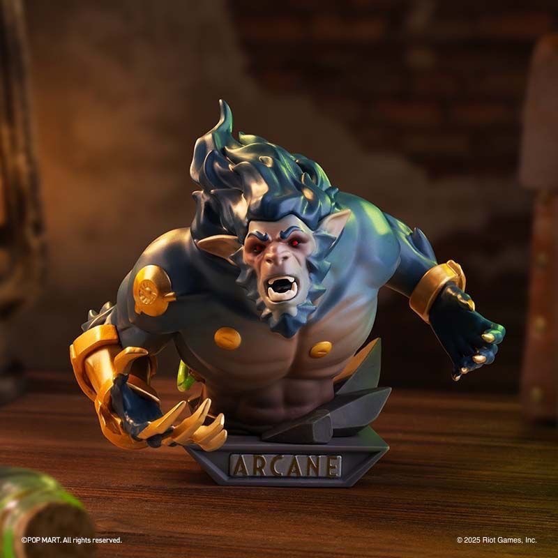 POP MART Chính Hãng Liên Minh Huyền Thoại Arcane Blind Box, Warwick Hình Sưu Tập Mô Hình Anime Đồ Ch