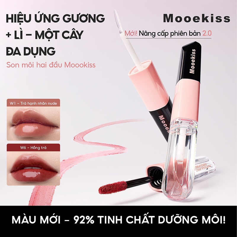 Mooekiss Mirror Gloss Essence Son môi Matte Lip Mud Lip Gloss | BigBuy360 - bigbuy360.vn
