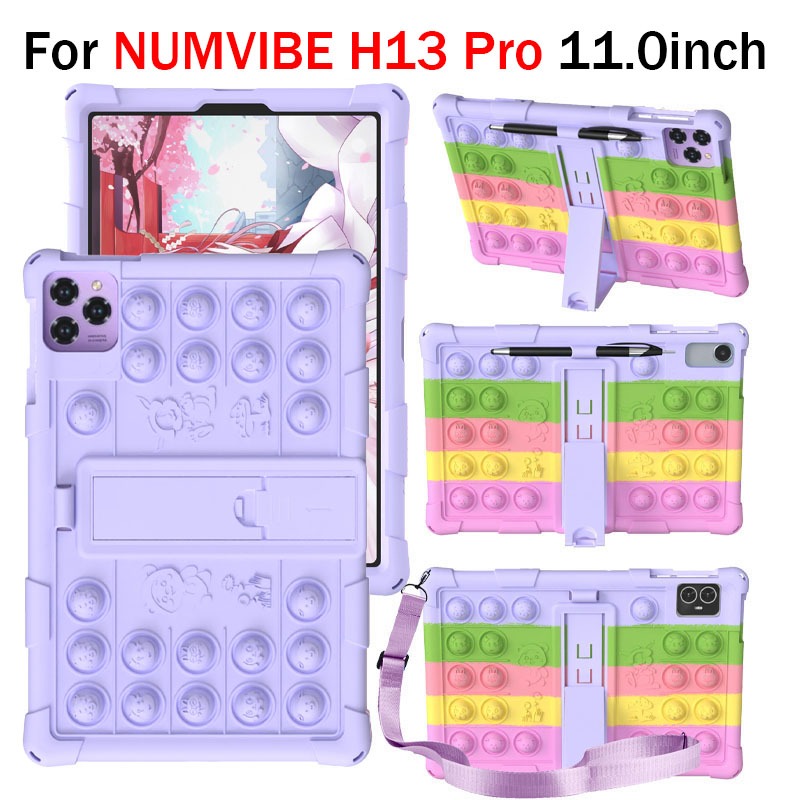 Dành Cho NUMVIBE H13 Pro 11.0 '' 2025 Ốp Lưng Silicon Mềm An Toàn Cho Trẻ Em H13 Pro Vui Nhộn Bong B