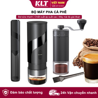  Bộ máy pha cà phê Espresso điện cầm tay CLITON Máy pha cà phê du lịch để cắm trại Máy pha cà phê ô tô Tự sưởi ấm với chiết xuất viên nang USB-C cho RV Đi bộ đường dài văn phòng 