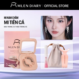   Mua 1 tặng 4  Lông mi giả từ tính MLEN DIARY An toàn Có thể tái sử dụng Lông mi giả từ tính tự nhiên có dụng cụ 