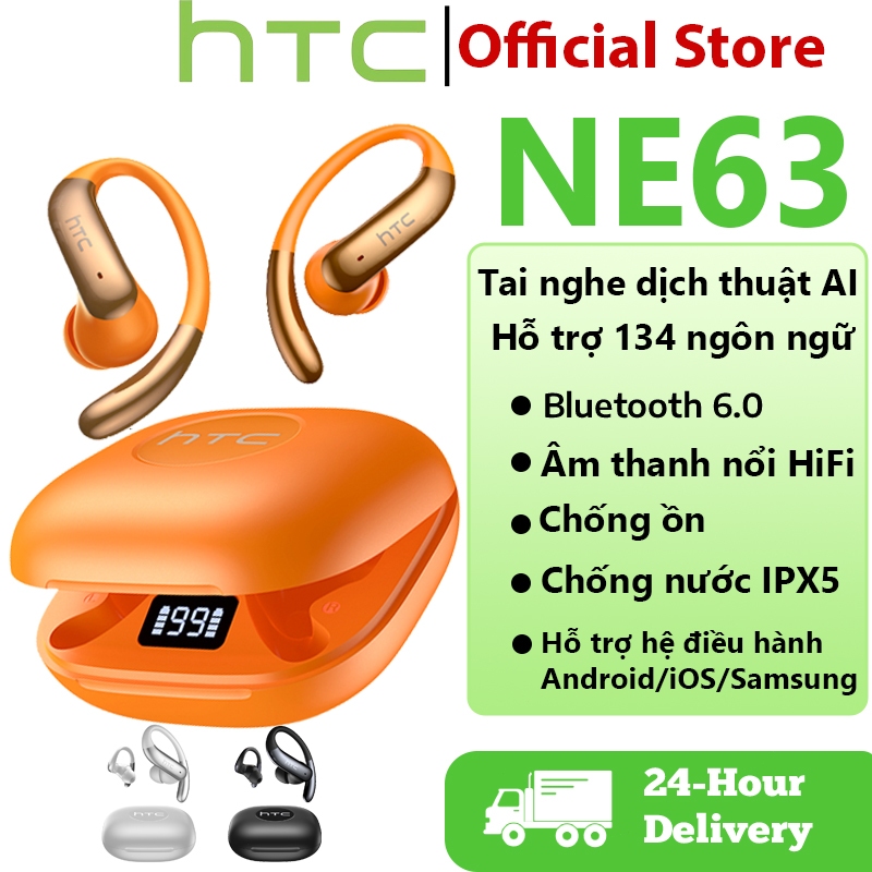 HTC NE63 Tai nghe dịch thuật AI Tai nghe TWS Tai nghe không dây Bluetooth 5.1 Tai nghe âm thanh nổi HiFi Bass Điều khiển cảm ứng chống nước với micrô màn hình kỹ thuật số LED | BigBuy360 - bigbuy360.vn