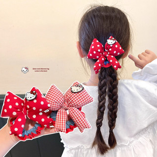 Đầu bóng nơ đỏ cho trẻ em Dây buộc tóc dễ thương kt Scrunchy