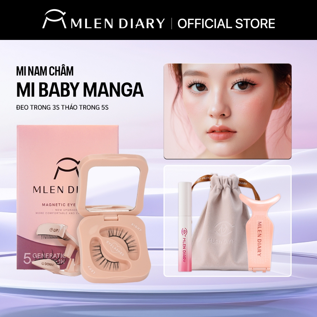  Mi Giả Nam Châm Mlen DIARY ập Lông Mi Giả 3d Từ Tính Complete Series Chuyên Nghiệp Chất Lượng Cao An Toàn Dupont 4D Có thể sử dụng lại Lông Mi Giả 