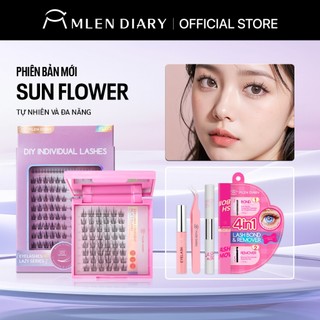  Mlen DIARY  Lông Mi SunFlower Lông mi giả mô phỏng tự nhiên 120 Cụm 9-13mm C Curl  Thể Tái Sử Dụng   Mi Cá Nhân Nhìn Tự Nhiên Nối 
