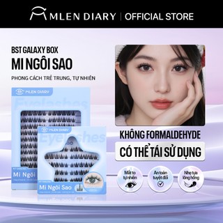   Lông mi Ngôi sao MLEN DIARY BST GALAXY BOX-MI NGÔI SAO Lông mi giả cụm đơn 9-12mm Chiều dài lông mi Lông mi có thể tái sử dụng Thích hợp cho người mới bắt đầu Thích hợp cho phong cách gương Selfie 
