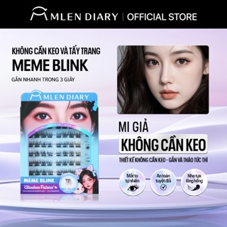  Lông mi giả tự nhiên Mlen Diary 3.0 Cụm lông mi giả không keo 8.2-12.5mm 
