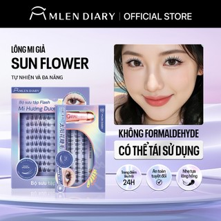  Mlen Diary SUNFLOWER Mi giả hoa hướng dương Tự Nhiên Mềm Mại Tái Sử C cong Lông mi giả tự nhiên cho người mới bắt đầu 