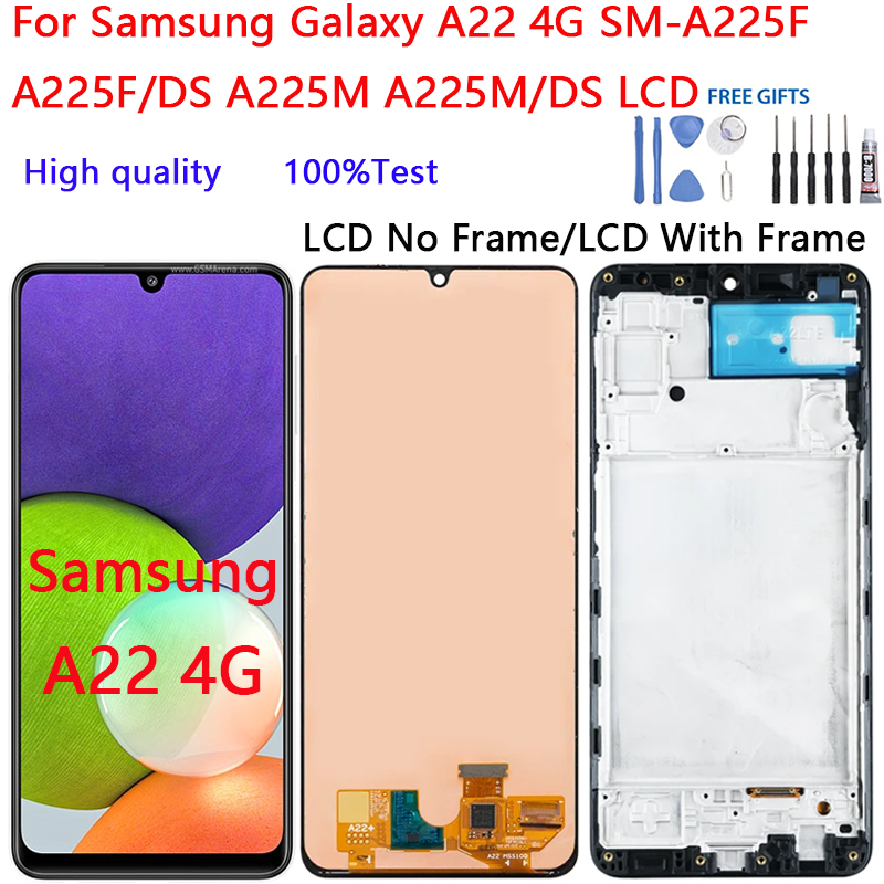 Dành Cho Samsung Galaxy A22 4G SM-A225F A225F / DS A225M A225M / DS Màn Hình LCD Bộ Số Hóa Cảm Ứng B