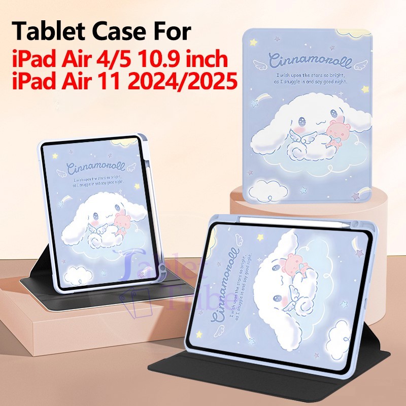 360° Xoay Đứng Máy Tính Bảng Dành Cho iPad Air 4 5 10.9 inch iPad Air 6 7 11 2025 M3 Hoạt Hình Thời 