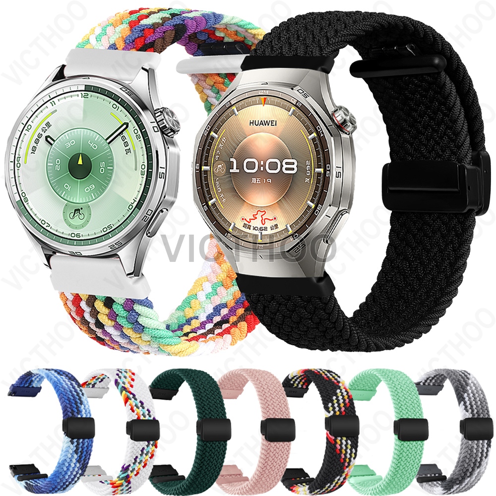 Dây đeo thay thế dây đeo Nylon dệt từ tính cho Huawei Watch GT GT2 GT3 Pro GT4 GT5 GT6 Pro 46 42 43 