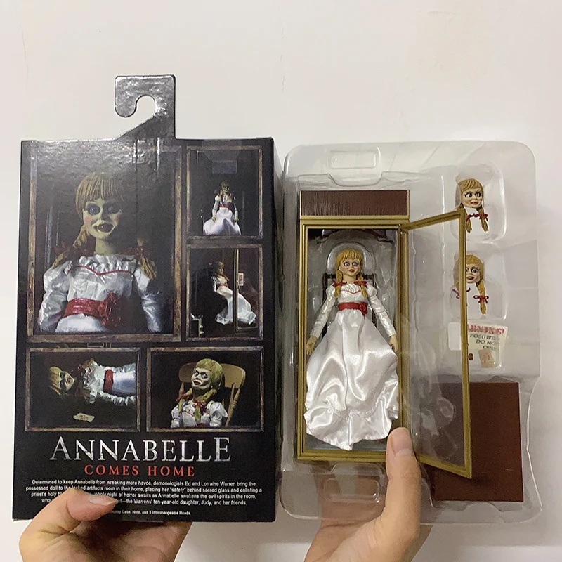 NECA Annabelle Hình Comes Home Annabelle Hình Hành Động Nhân Vật Kinh Dị Mô Hình Đồ Chơi Búp Bê Tran