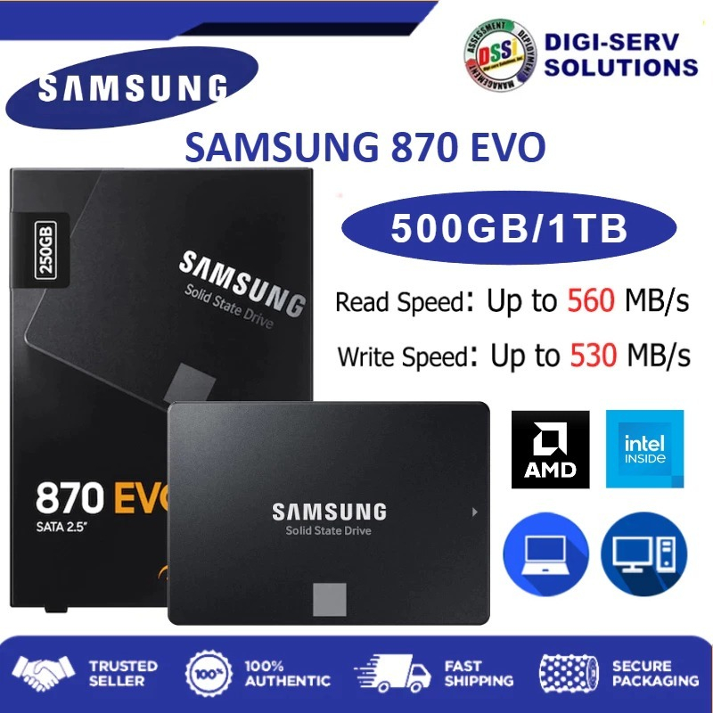 Giao hàng nhanh: Laptop SAMSUNG SATA3 SSD 500GB / 1TB 870 EVO Solid State Disk 2.5