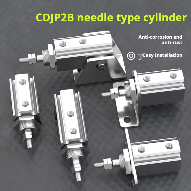 Loại kim Mini Loại nhỏ Xi lanh khí nén Thanh kính thiên văn CDJP2F6 / 2L6-10 / 16-Phụ kiện Daquan