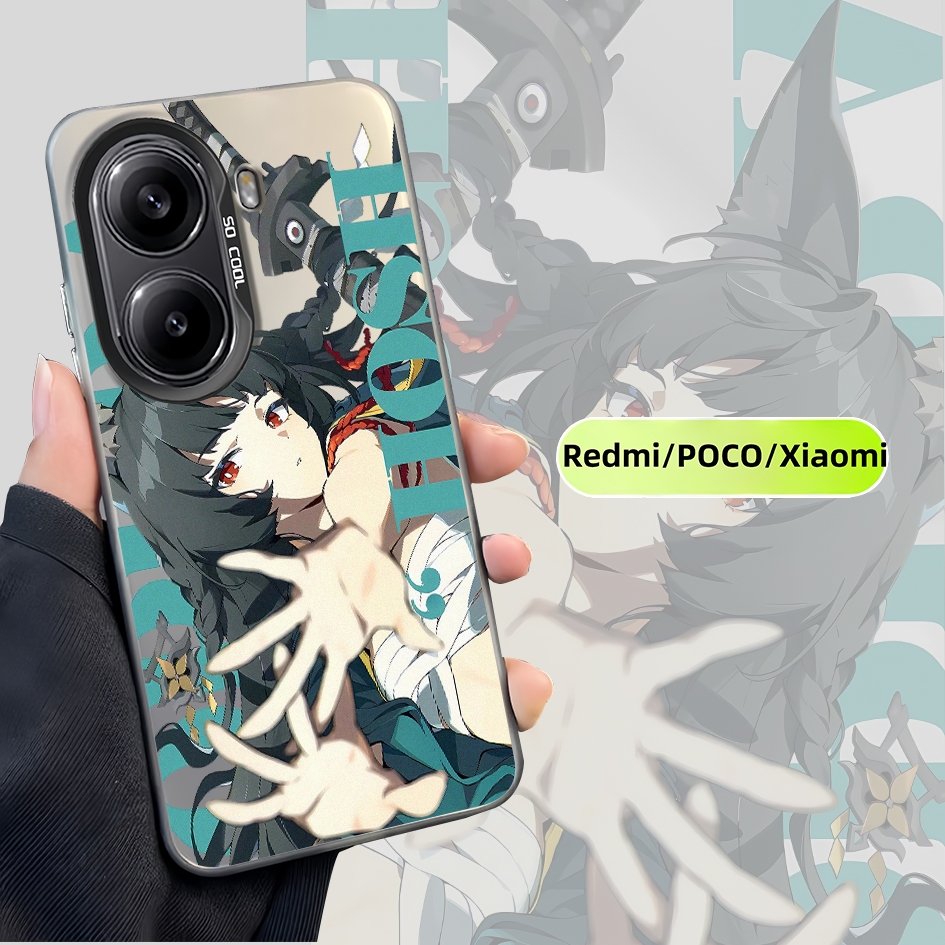 Ốp điện thoại mờ cứng "Zenless Zone Zero" Hoshimi Miyabi cho POCO X7 Pro X6 F7 F6 Pro F5 Redmi K70 P