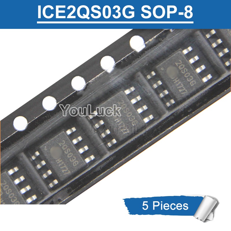 5 Chiếc ICE2QS03G 2QS03G SOP-8 Quasi-Resonant Bộ Điều Khiển PWM Chip IC Mới Ban Đầu