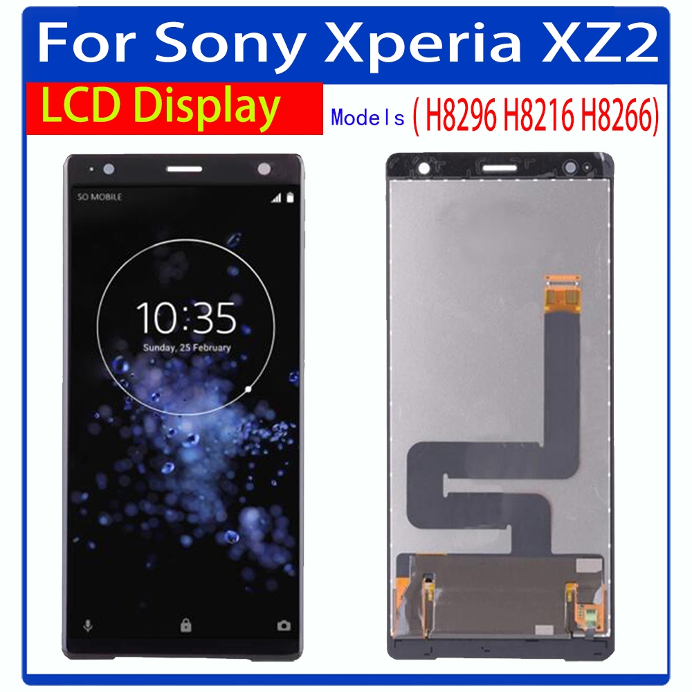 5.7 '' Chất Lượng Cao Cho Sony Xperia XZ2 LCD H8296 H8216 H8266 Bộ Số Hóa Màn Hình Cảm Ứng Bảng Điều